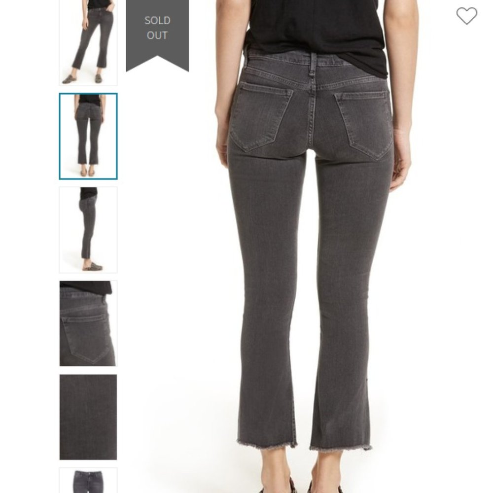 Free People Jeans High Waist Crop Raw Hem size 30